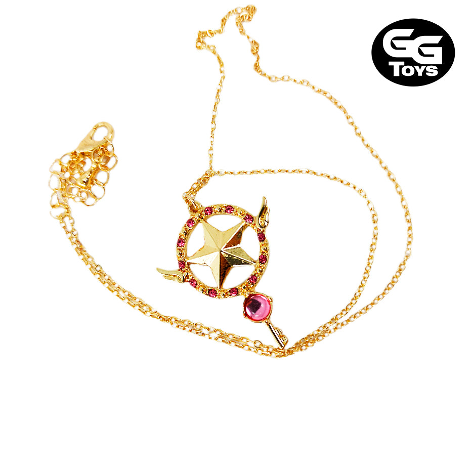 Collar Dorado Estrella Alada - Sakura Cardcaptors 3 cm - Aleación de Zinc