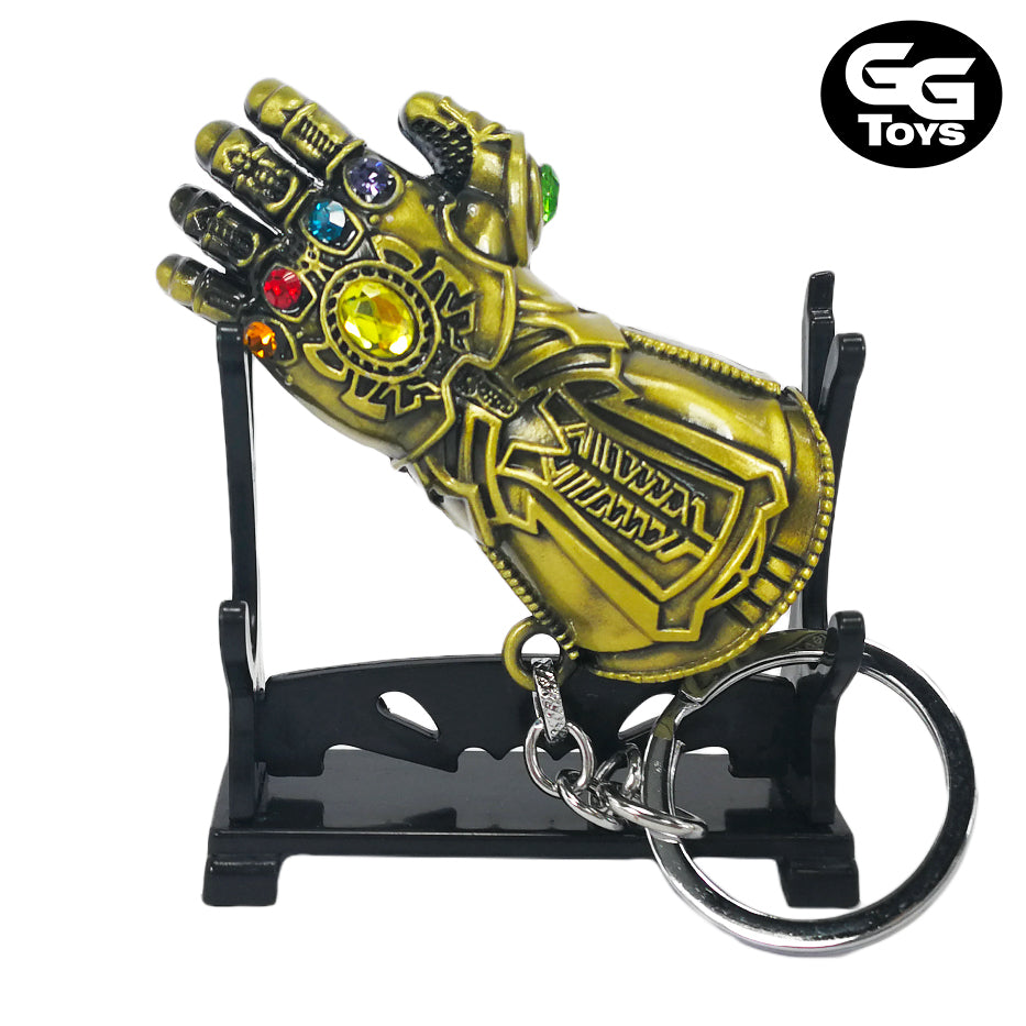 Guante Con Gemas Del Infinito - Marvel Comics - Llavero 6 cm - Aleación de Zinc