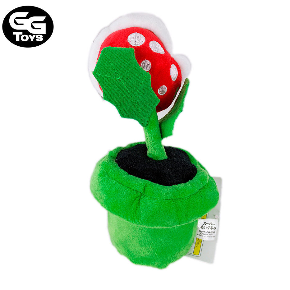 Planta Piraña - Mario Bros - Peluche 22 cm - Algodón/ Felpa