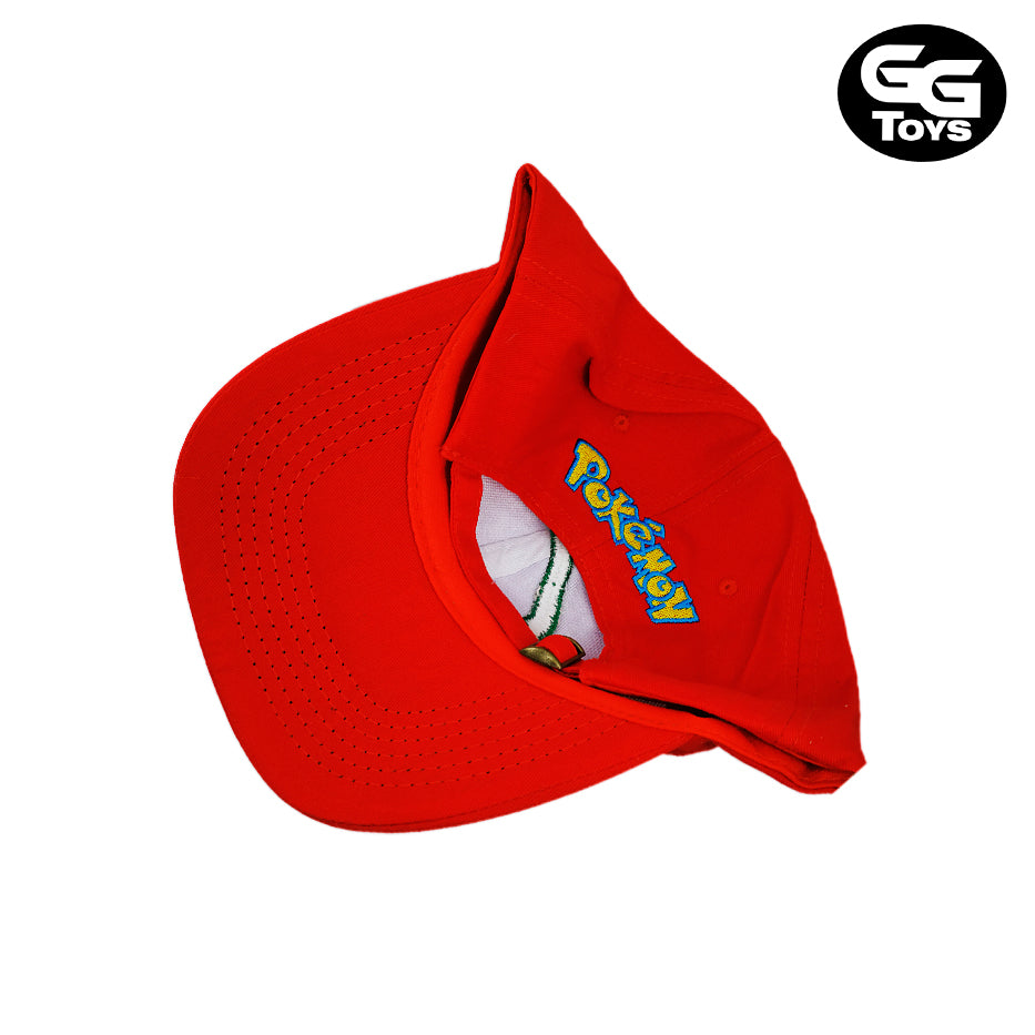 Gorra Ash - Pokemon - Cosplay Ajustable - Algodón/ Felpa