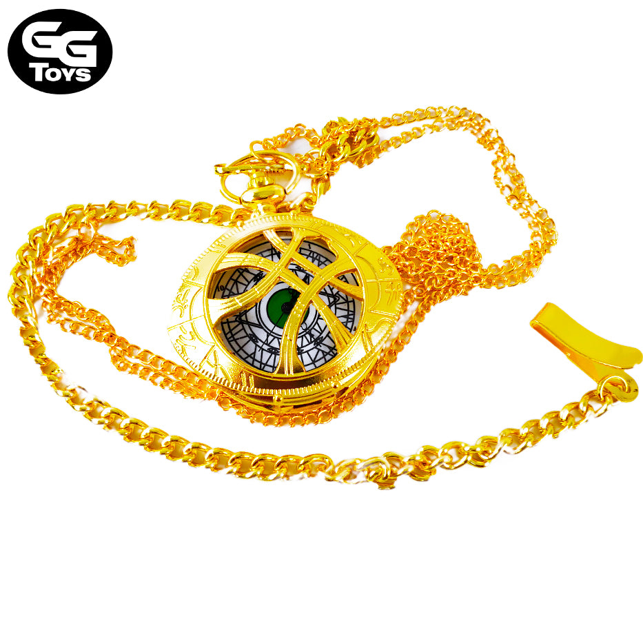 Reloj Ojo de Agamotto - Doctor Strange - Marvel Comics - Reloj de Bolsillo 5 cm - Aleación de Zinc