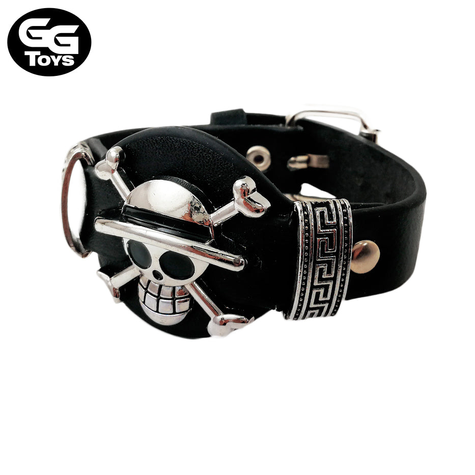 Pulsera de Cuero - One Piece - 25 cm - Aleación de Zinc