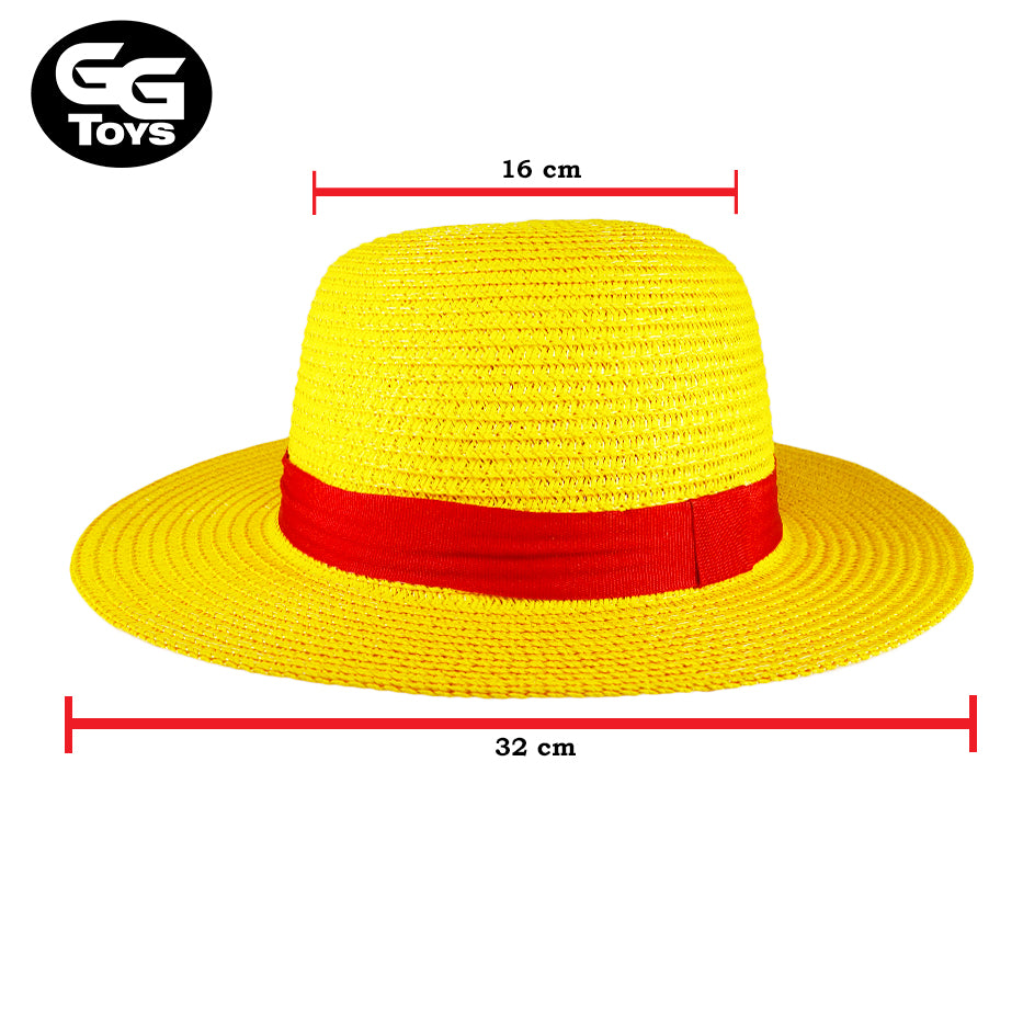 Sombrero de Paja Luffy - One Piece - Cosplay 50 cm Circunferencia - Paja Sintetica