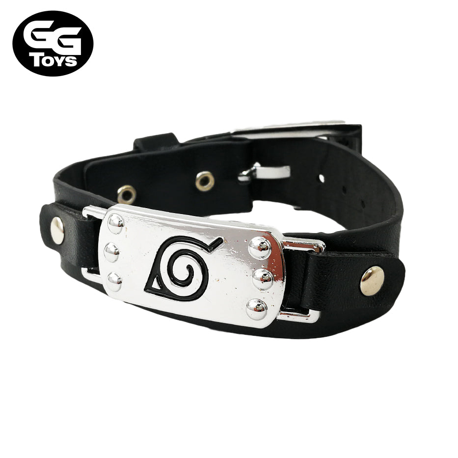 Pulsera de Cuero Fina - Naruto - 21 cm - Aleación de Zinc