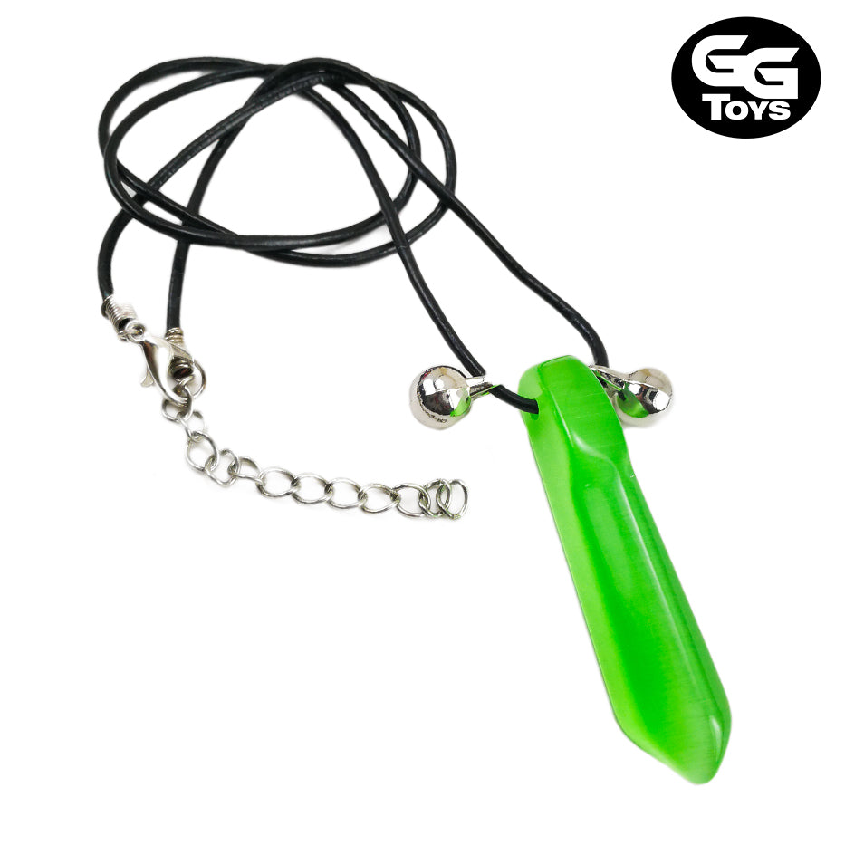 Collar Chakra Azul y Verde - Naruto 5 cm - Aleación de Zinc