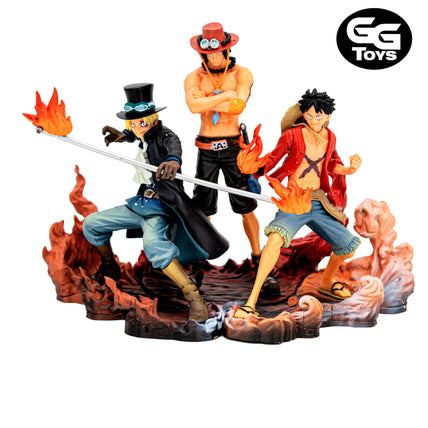 Luffy Ace y Sabo - One Piece - Figura de Acción 16 cm - En Caja - PVC / Plástico