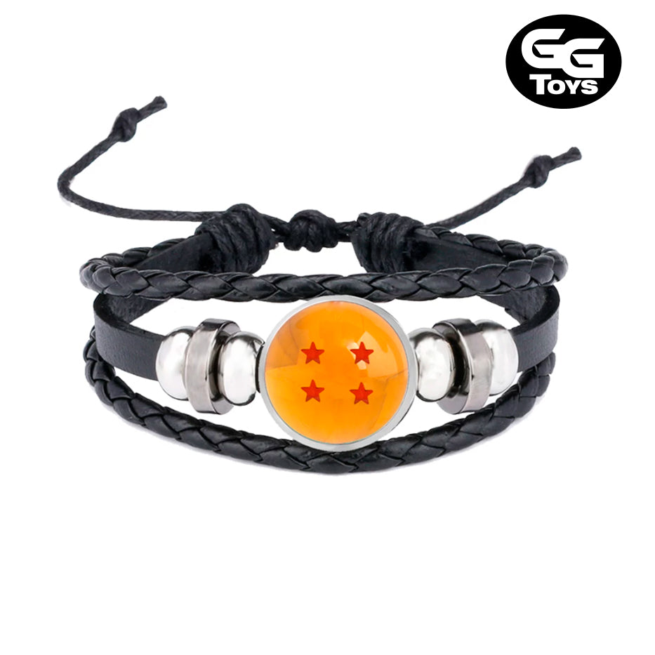Pulsera Esfera 4 Estrellas - Dragon Ball - 21 cm - Cuerina