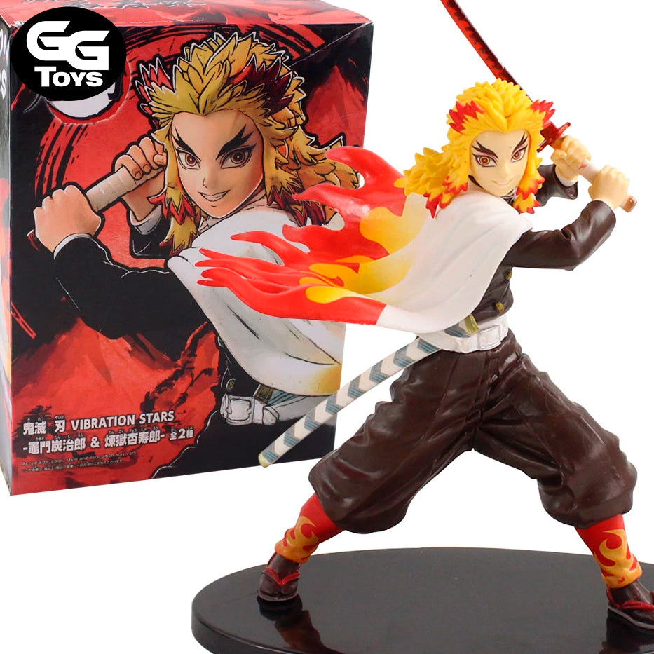 Slayer Demon, Rengoku Kyoujurou Figura,PVC Ação Figura 20cm, modelo de  modelo artesanal, figura do modelo de cena, nove pilares de ressonância,  caráter de desenho animado, figura em caixa