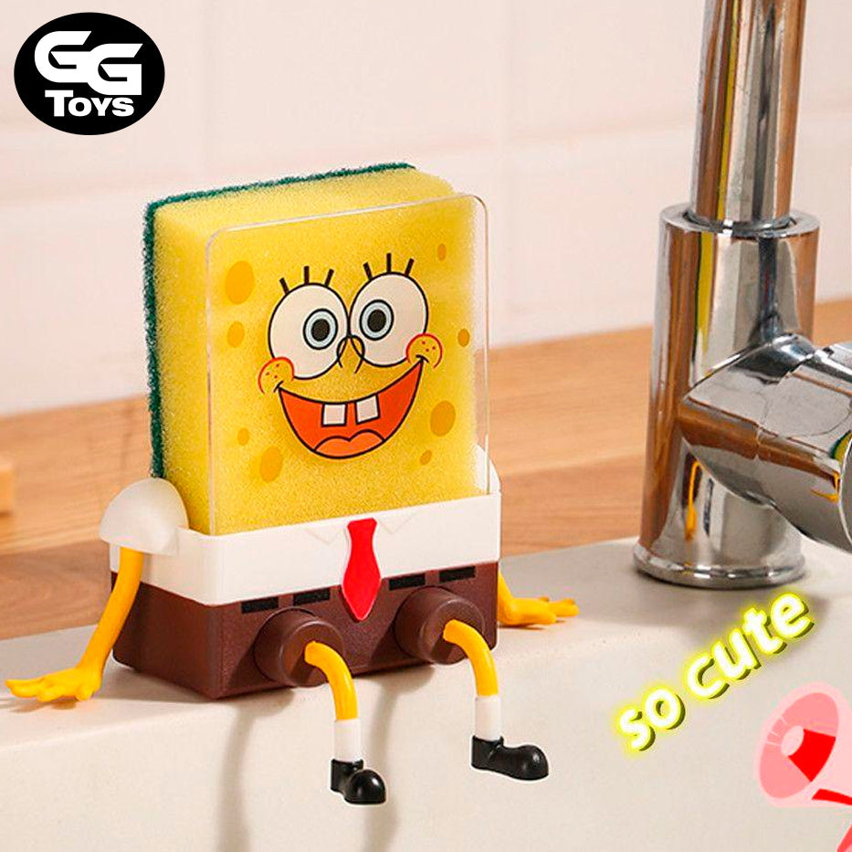 Sostenedor de Esponja - Bob Esponja - Figura 12 cm - PVC / Plástico