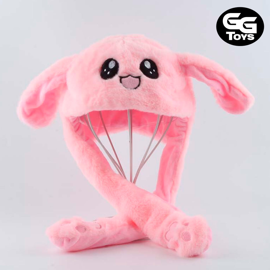 Gorro Cute Rosado y Blanco - Peluche 58 cm - Algodón/ Felpa