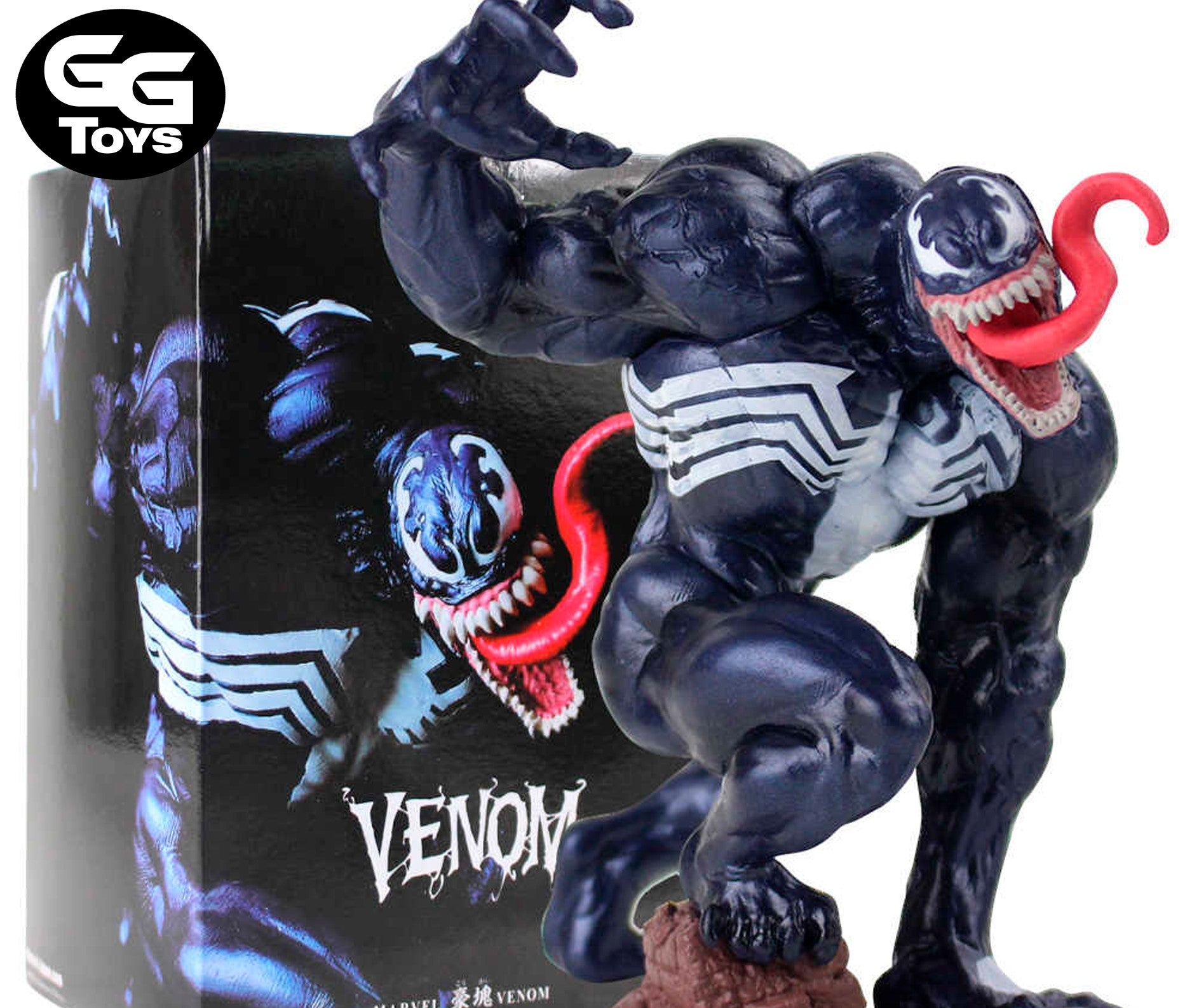 Venom Inclinado - Marvel Comics - Figura de Acción 14 cm - En Caja - PVC / Plástico
