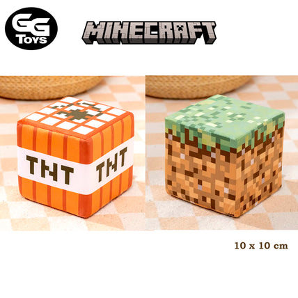 PRÓXIMAMENTE Bomba TNT y Cesped - Minecraft - Peluche 10 cm - Tela Algodón