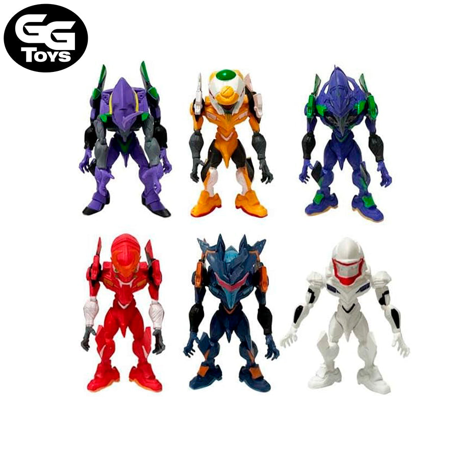 Set EVAs Chibis - Evangelion - Figuras de Acción 9 cm - En Caja - PVC / Plástico