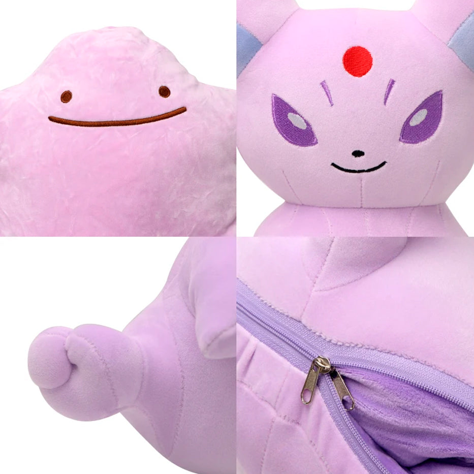 PRÓXIMAMENTE Ditto Reversible a Espeon - Pokemon - Peluche 28 cm - Felpa/Algodón