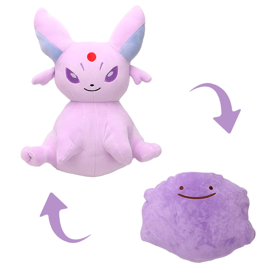 PRÓXIMAMENTE Ditto Reversible a Espeon - Pokemon - Peluche 28 cm - Felpa/Algodón