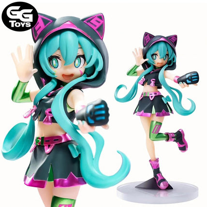 Hatsune Miku traje orejas de gato - Vocaloid - Figura de Acción 17 cm - En Caja - PVC / Plástico