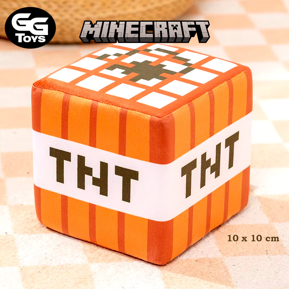 PRÓXIMAMENTE Bomba TNT y Cesped - Minecraft - Peluche 10 cm - Tela Algodón