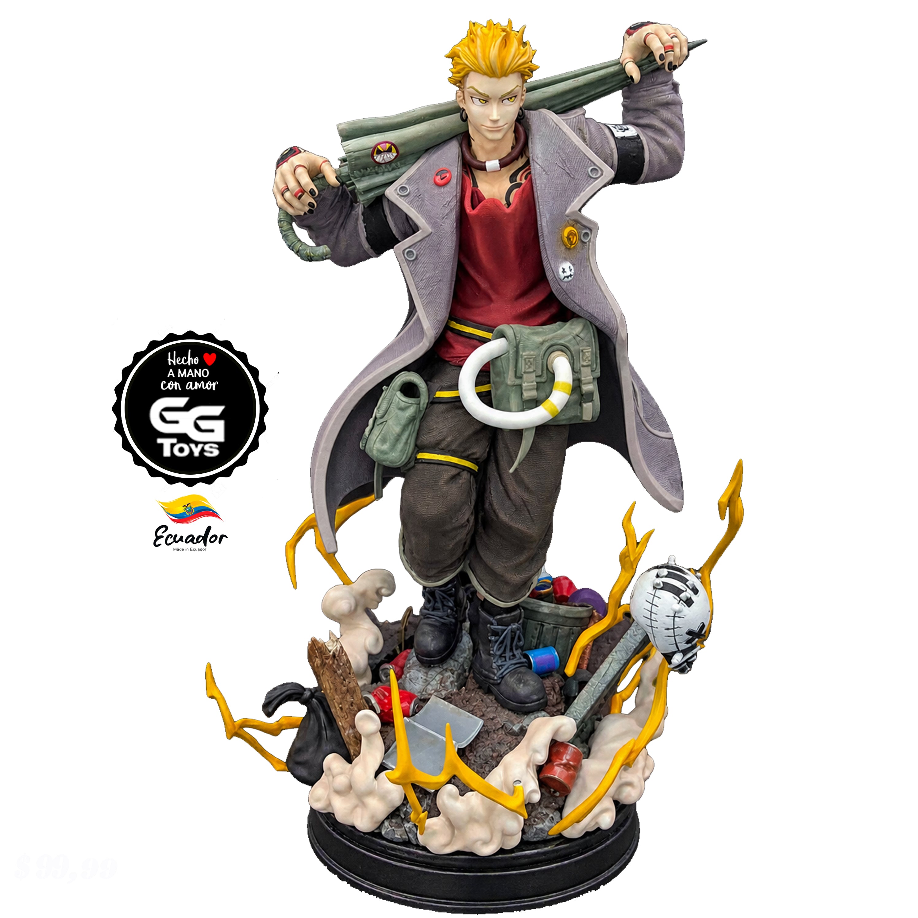 Enjin 2 cabezas- Gachiakuta - Figura de Acción 34 cm - En Caja - Resina