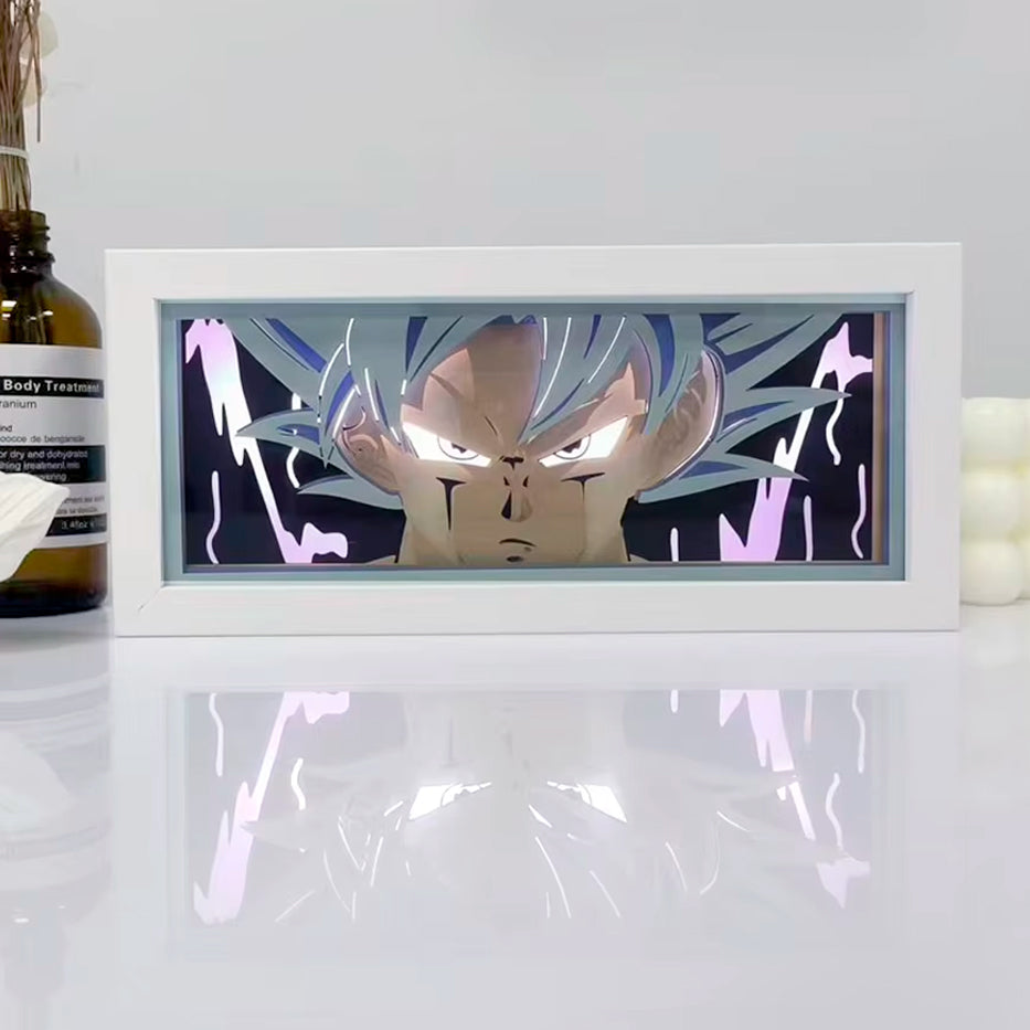 PRÓXIMAMENTE Lámpara Enmarcada Goku - Dragon Ball - Coleccionable 10x7 cm - En Caja - Acrílico / Madera