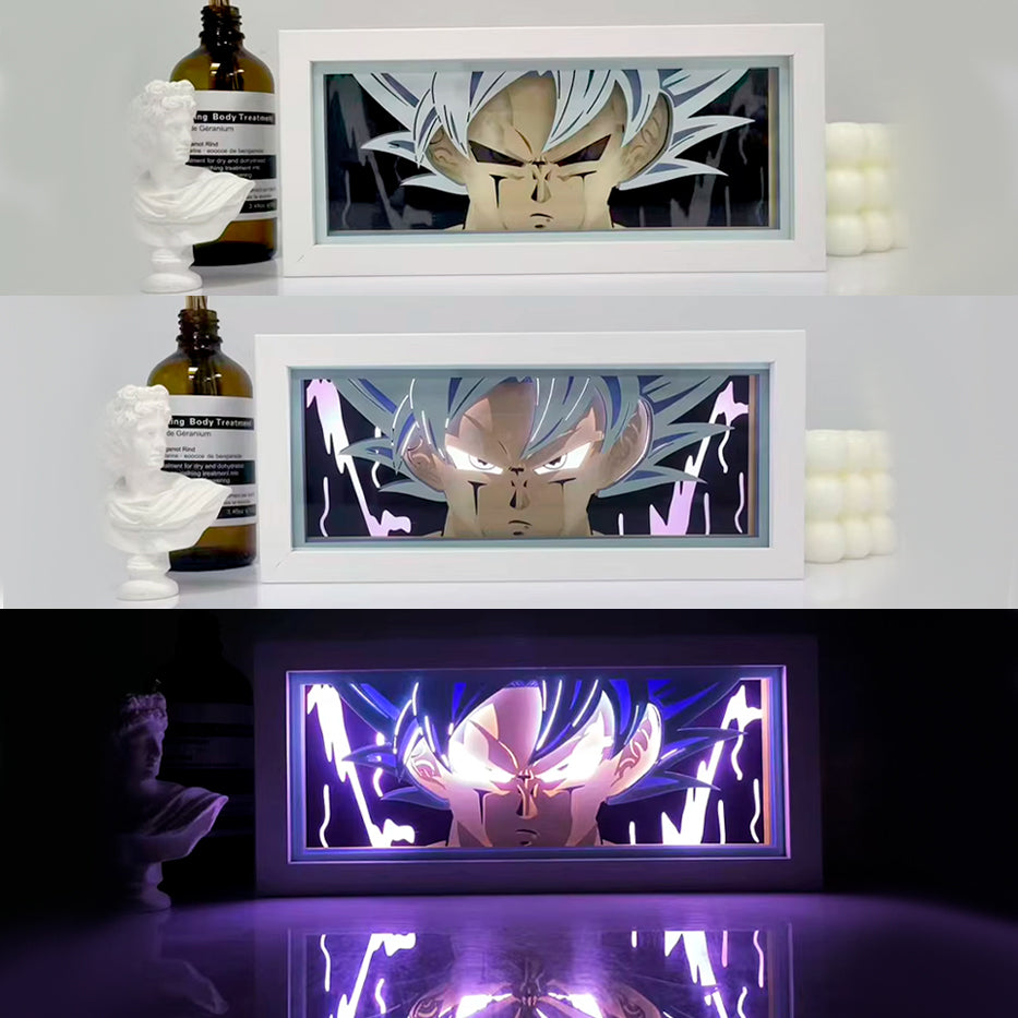 PRÓXIMAMENTE Lámpara Enmarcada Goku - Dragon Ball - Coleccionable 10x7 cm - En Caja - Acrílico / Madera