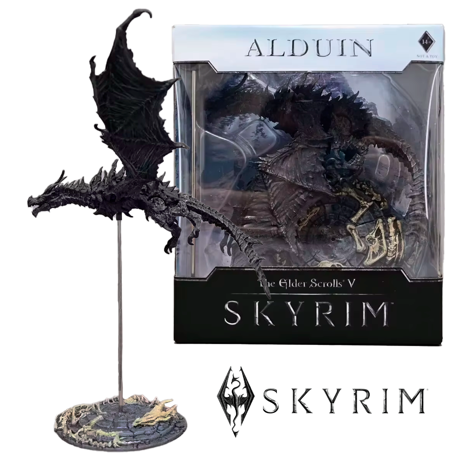 PRÓXIMAMENTE Alduin: El Comedor de Mundos - Skyrim - Figura de Acción 25 cm - En Caja - PVC / Plástico