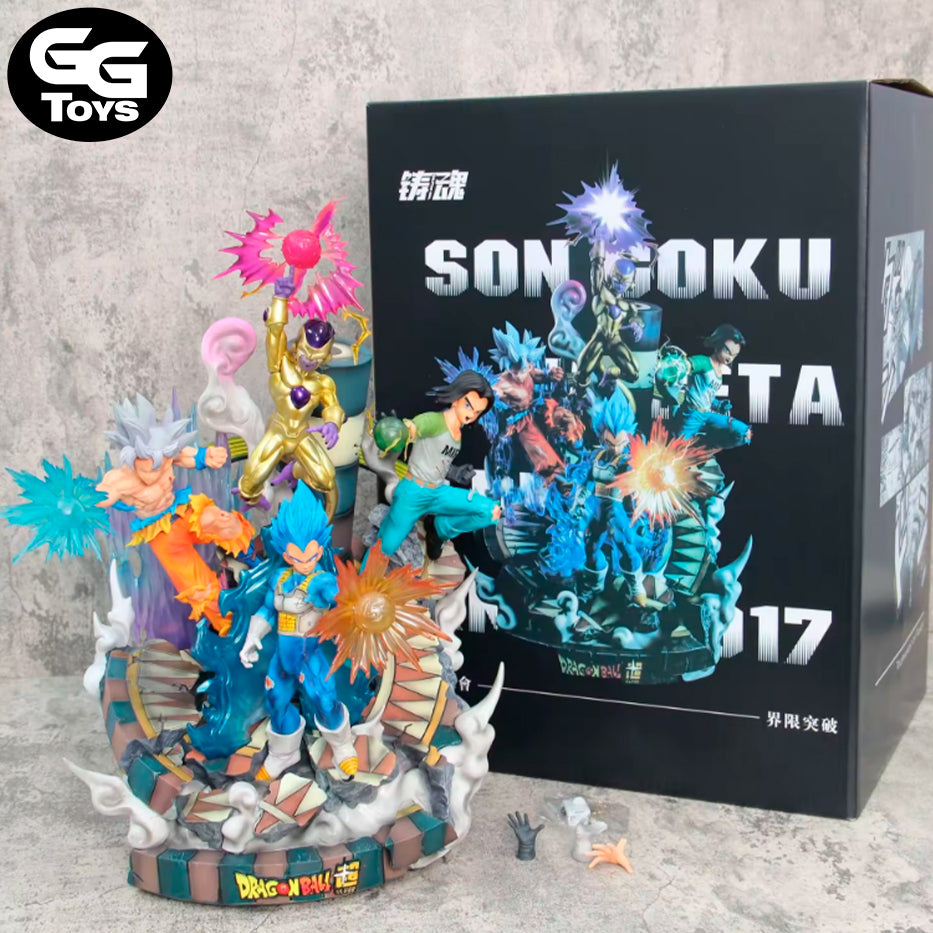 Goku, Vegeta, Androide 17 y Freezer - Dragon Ball Super - Figura de Acción 55 cm - En Caja - PVC / Plástico