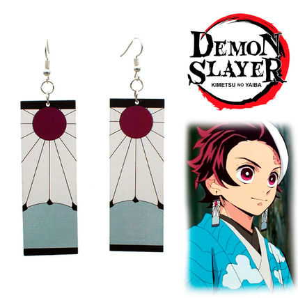Aretes Tanjiro - Demon Slayer 5 cm - PVC/ Plástico