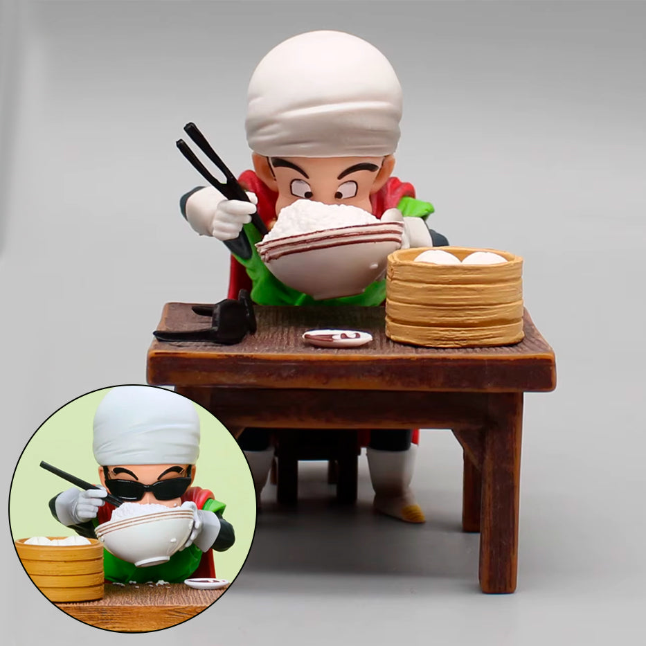 PRÓXIMAMENTE Androide 18, Gohan, Krillin Comiendo - Dragon Ball Z - Figura de Acción 8 cm - En Caja - PVC / Plástico