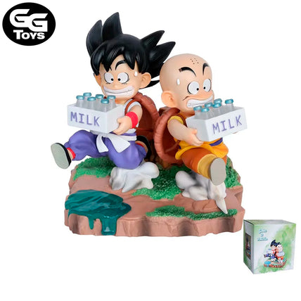 Goku y Krilin caja de leche - Dragon Ball - Figura de Acción 15 cm - En Caja - PVC / Plástico