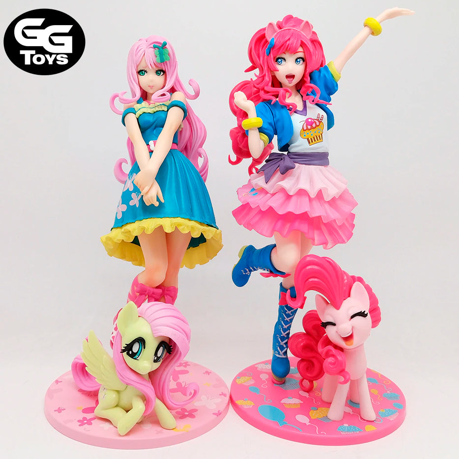 Fluttershy y Pinkie Pie - My Little Pony - Figura de Acción 23 cm - En Caja - PVC / Plástico