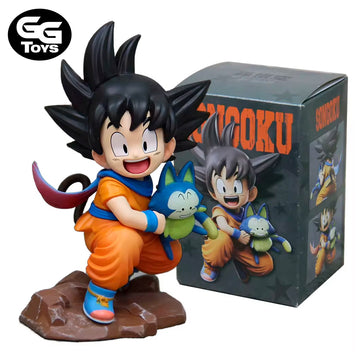 Goku y Pu'er - Dragon Ball - Figura de Acción 10 cm - En Caja - PVC / Plástico