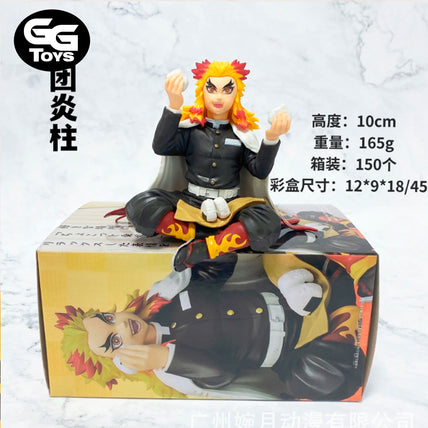 Kyojuro Rengoku Comiendo - Demon Slayer - Figura de Acción 14 cm - En Caja - PVC / Plástico