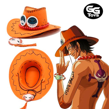 Sombrero de Ace - One Piece -Cosplay Adulto - Fibra Sintética