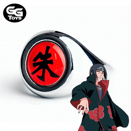 Anillo Akatsuki Itachi - Naruto Shippuden - Cosplay 5 cm - Aleación de Zinc