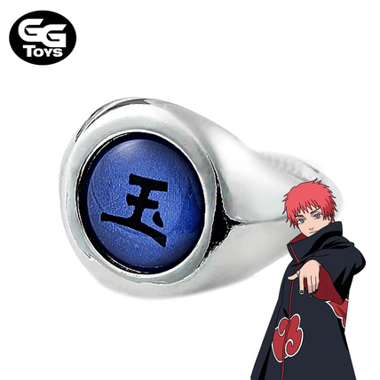 Anillo Akatsuki Saori - Naruto Shippuden - Cosplay 5 cm - Aleación de Zinc