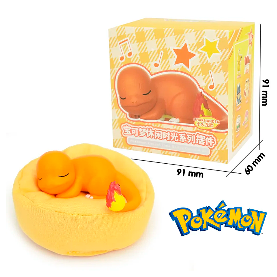 Charmander Durmiendo - Pokemon - Figura de Acción 6 cm - En Caja - PVC / Plástico