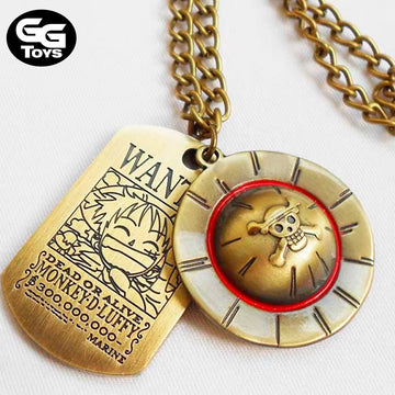 Se Busca Monkey D. Luffy - One Piece - Collar 5 cm - Aleación de Zinc