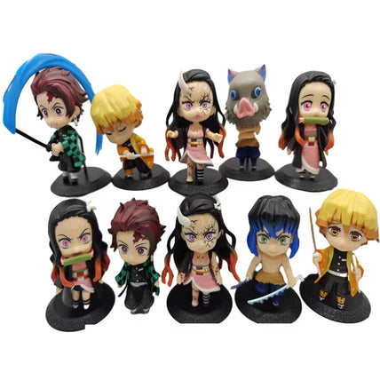 Chibis Demon Slayer V4 - Figuras de Acción 10 cm - PVC / Plástico