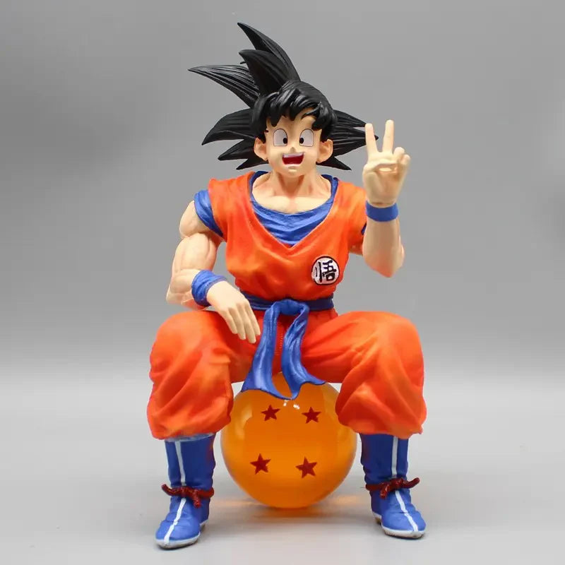 Goku Sentado En Esfera- Dragon Ball - Figura de Acción 20,5 cm - PVC / Plástico