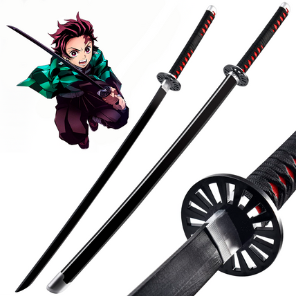 PRÓXIMAMENTE Espada Katana Tanjiro - Demon Slayer - Cosplay 104 cm - Sellado en Plástico - Madera