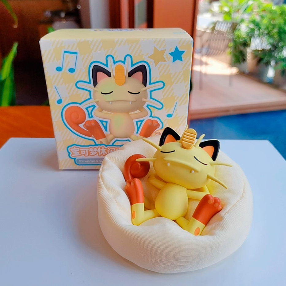 Meowth Durmiendo - Pokemon - Figura de Acción 6 cm - En Caja - PVC / Plástico