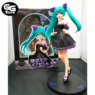 Miku Vestido Negro Vocaloid V2 - Figura de Acción 23 cm - En Caja - PVC / Plástico