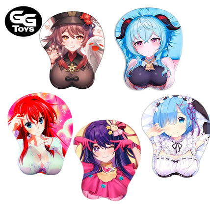 Mouse Pads con Almohadillas V2 - Animes Girls 25 cm - Licra + Silicona