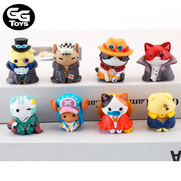 Set Gatitos One Piece - Figura de Acción 4 cm - PVC / Plástico