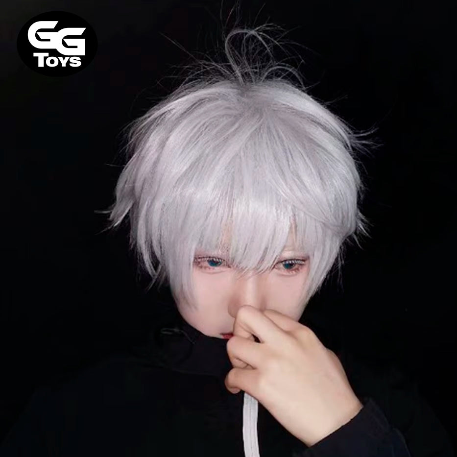 Peluca de Gojo - Jujutsu Kaisen - Cosplay Adulto Ajustable - Cabello Sintético