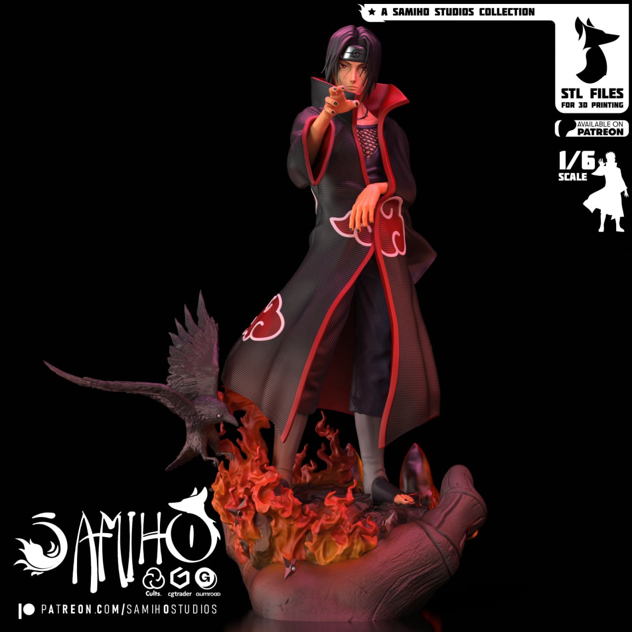 BAJO PEDIDO- Itachi Fuego-Naruto