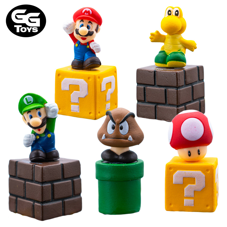 Set Mario Bros - Figura de Acción 6 cm - PVC / Plástico