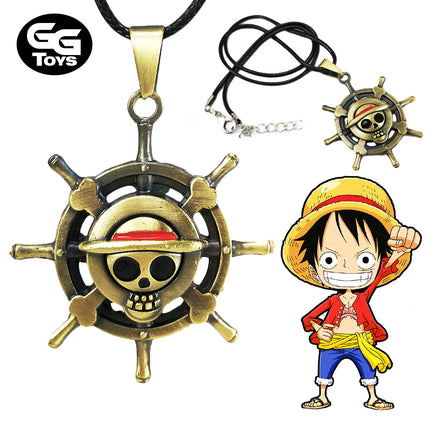 PRÓXIMAMENTE Collar Timón Pirata - One Piece 4 cm - Aleación de Zinc