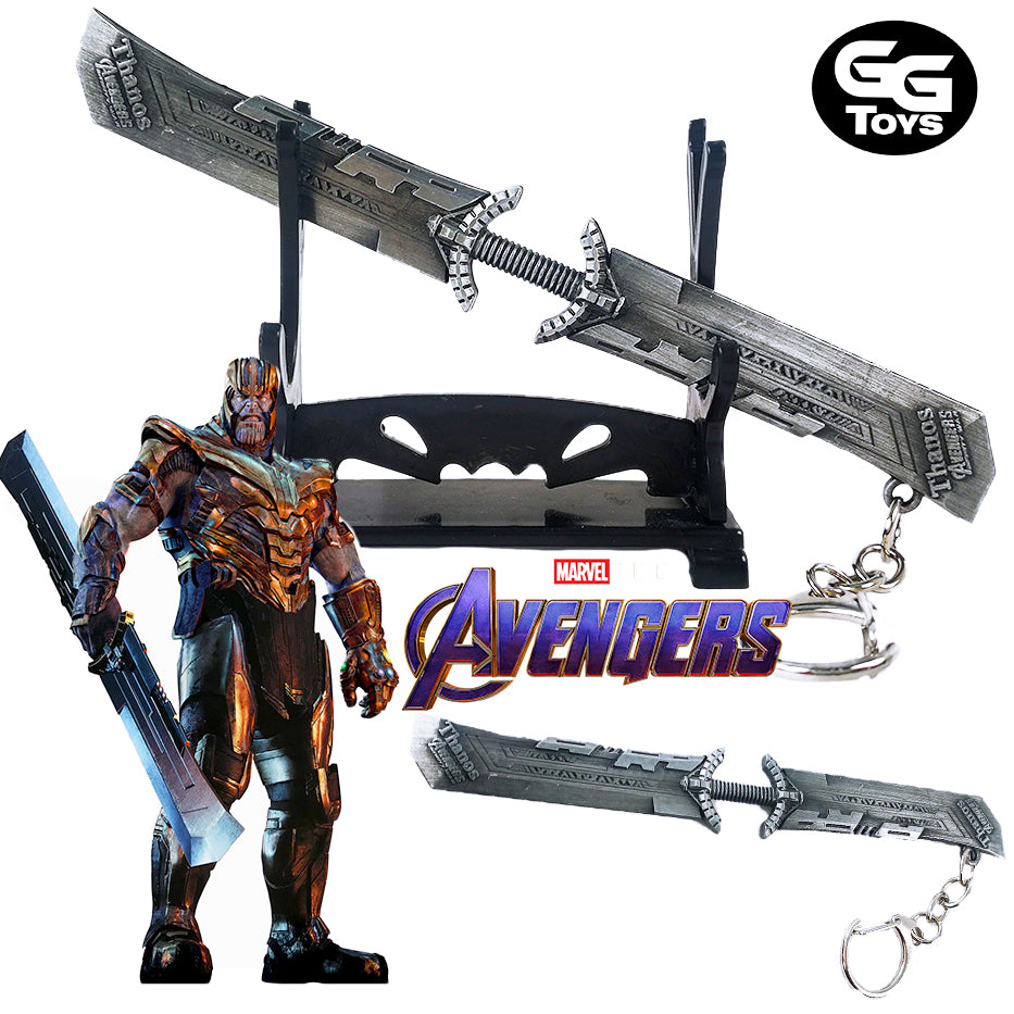 Llavero Espada de Doble Filo Thanos - Marvel - 14 cm - Aleación de Zinc