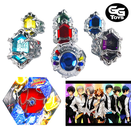 Anillos de Hitman Reborn - 7 Unidades en Caja - Aleación de Zinc